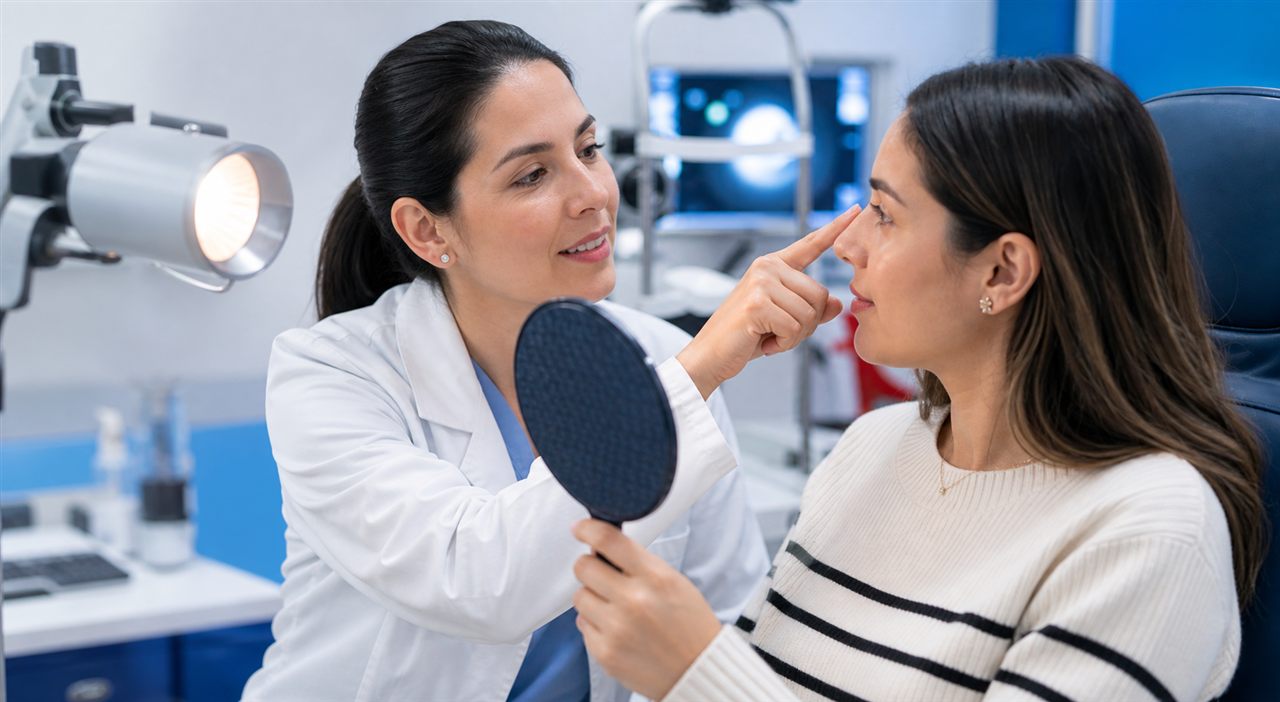 Imagen de apoyo sobre Quistes y tumores oculares